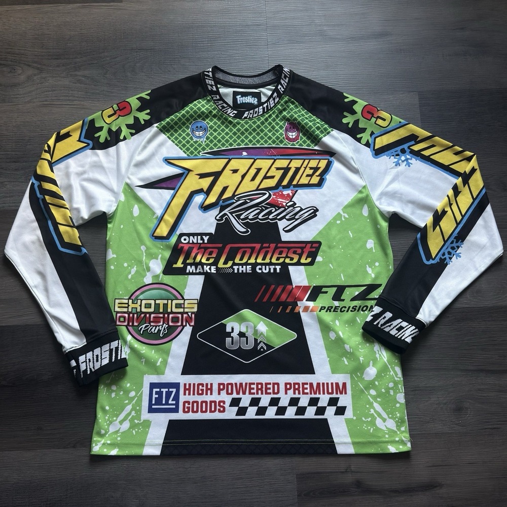 Frostiez Racing Motocross Style Jersey Mens M Streetwear Colorful